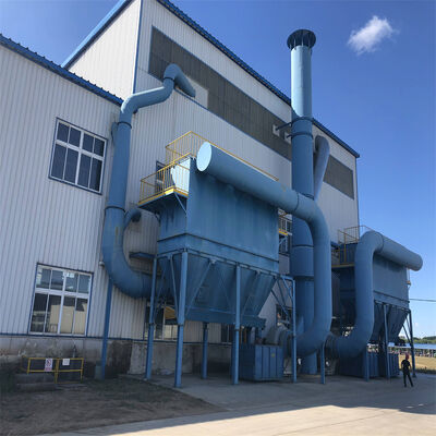 Equipamento de coleta de poeira do filtro de mangas de pulso na extremidade da máquina de sinterização na usina siderúrgica